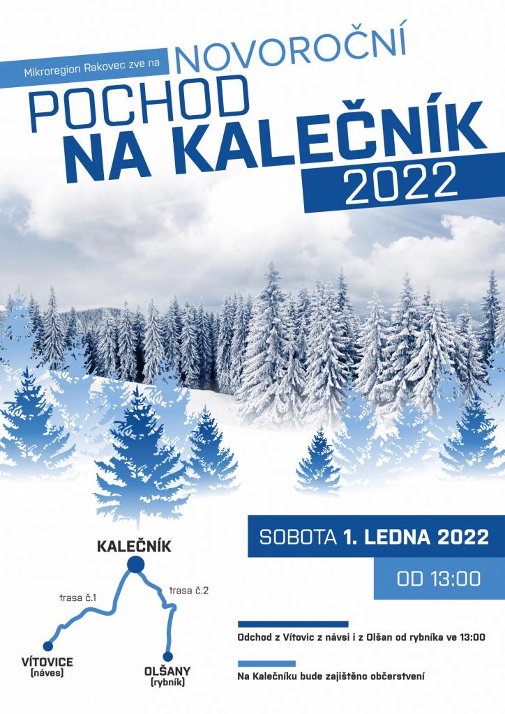 Novoroční pochod NA KALEČNÍK dne 1.1.2022